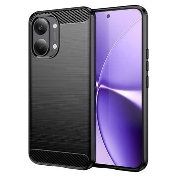 Xiaomi Redmi Turbo 5 Max/Poco X8 Pro Max Børstet TPU Cover - Karbonfiber - Sort