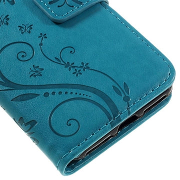 iPhone 7/8/SE (2020)/SE (2022) Butterfly Series Flip Cover med Pung - Blå