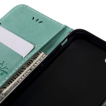 iPhone 7/8/SE (2020)/SE (2022) Butterfly Series Flip Cover med Pung - Cyan