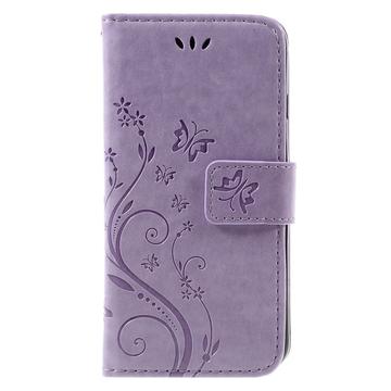 iPhone 7/8/SE (2020)/SE (2022) Butterfly Series Flip Cover med Pung - Violet