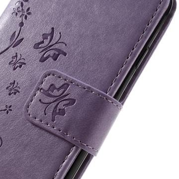 iPhone 7/8/SE (2020)/SE (2022) Butterfly Series Flip Cover med Pung - Violet
