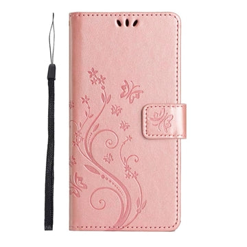 Motorola Moto G86 Butterfly Series Flip Cover med Pung - Rødguld