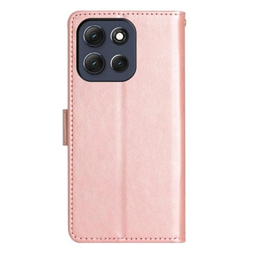 Motorola Moto G86 Butterfly Series Flip Cover med Pung - Rødguld