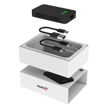 CARLINKIT 2Air-OEM-BK trådløs Android Auto Carplay-adapter-dongle, understøtter OTA-opgradering