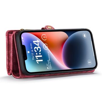 Caseme 2-i-1 Multifunktionel iPhone 14 Plus Pung - Rød