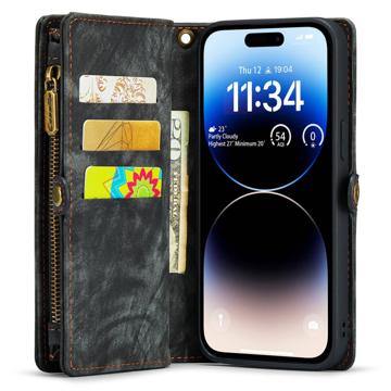 Caseme 2-i-1 Multifunktionel iPhone 14 Pro Max Pung - Sort