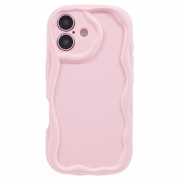 iPhone 16 Candy Color Wavy TPU Cover - Pink