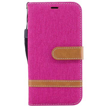 Canvas Diary Samsung Galaxy J3 (2017) Pung - Hot Pink