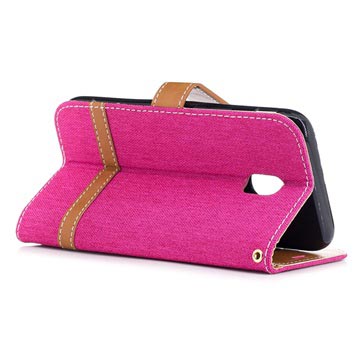 Canvas Diary Samsung Galaxy J3 (2017) Pung - Hot Pink