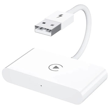 Trådløs CarPlay Adapter til iPhone - USB & USB-C - Hvid
