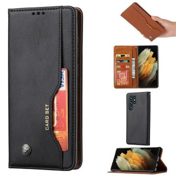 Samsung Galaxy S24 Ultra Card Set Series Pung Taske - Sort
