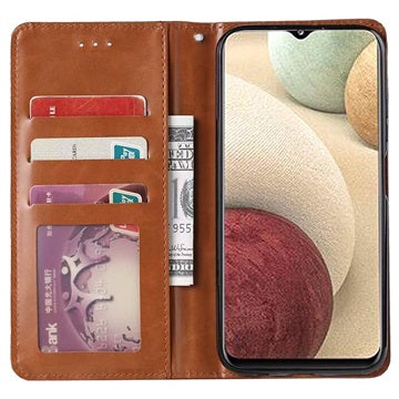 Card Set Series Samsung Galaxy A22 4G Pung Taske - Brun