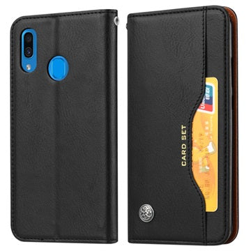 Kort Sæt Series Samsung Galaxy A20e Flip Cover med Pung - Sort
