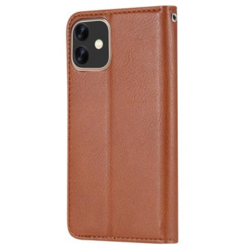 Kort Sæt Series iPhone 11 Flip Cover med Pung - Brun