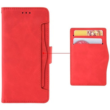 HTC Desire 22 Pro Pung Cover med Kortholder - Rød