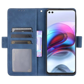 Motorola Moto G100/Edge S Pung Cover med Kortholder - Blå