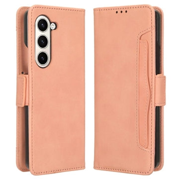 Samsung Galaxy Z Fold5 Pung Cover med Kortholder - Pink