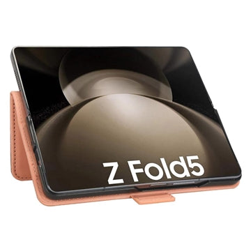 Samsung Galaxy Z Fold5 Pung Cover med Kortholder - Pink