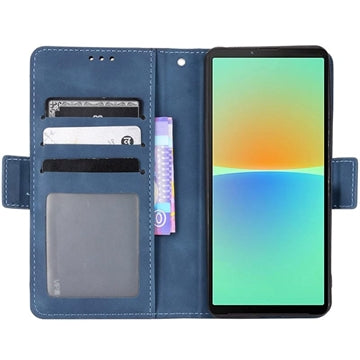 Sony Xperia 10 V Pung Cover med Kortholder - Blå