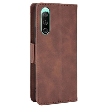 Sony Xperia 10 V Pung Cover med Kortholder - Brun