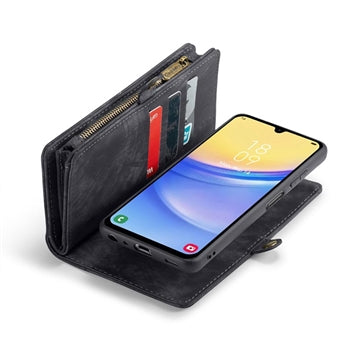 Samsung Galaxy A15 Caseme 008 2-i-1 Multifunktionel Pung - Sort