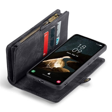 Samsung Galaxy A55 Caseme 008 2-i-1 Multifunktionel Pung - Sort