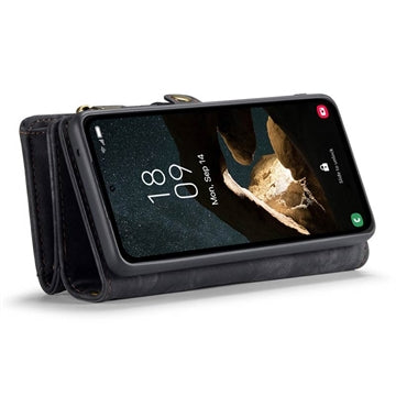 Samsung Galaxy A55 Caseme 008 2-i-1 Multifunktionel Pung - Sort