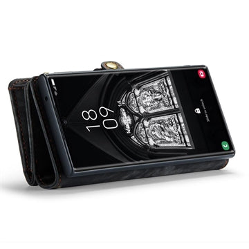 Samsung Galaxy S23 Ultra 5G Caseme 008 2-i-1 Multifunktionel Pung - Sort