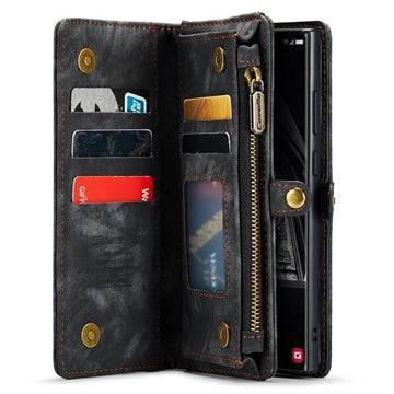 Samsung Galaxy S23 Ultra 5G Caseme 008 2-i-1 Multifunktionel Pung - Sort