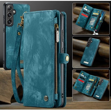 Samsung Galaxy S24 FE Caseme 008 2-i-1 Multifunktionel Pung - Blå