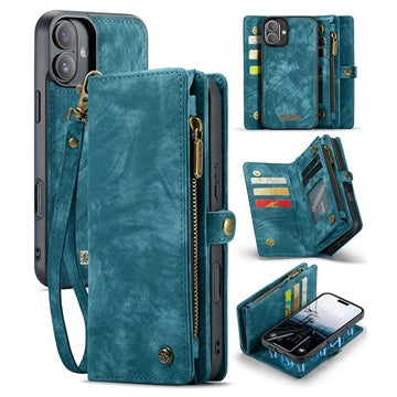 iPhone 16 Plus Caseme 008 2-i-1 Multifunktionel Pung - Blå