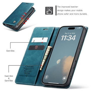 iPhone 16 Plus Caseme 013 Series Pung - Blå