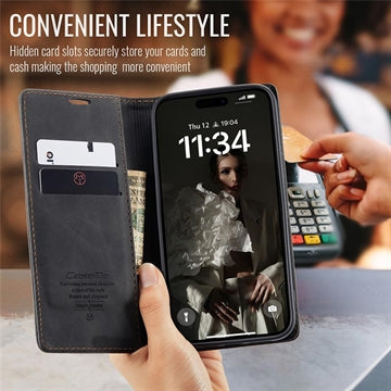 iPhone 16 Plus Caseme 013 Series Pung - Sort