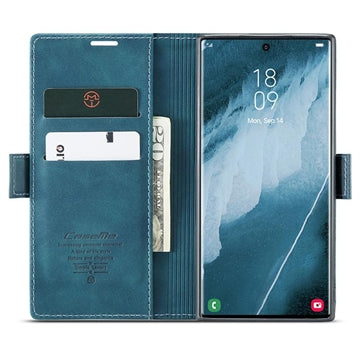 Samsung Galaxy S24 Ultra Caseme 013 Series Pung Cover - Blå