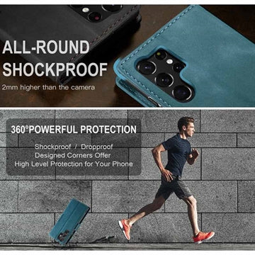 Samsung Galaxy S24 Ultra Caseme 013 Series Pung Cover - Blå