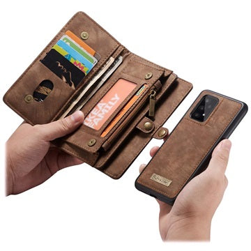 Caseme 2-i-1 Multifunktionel Samsung Galaxy A53 5G Pung - Brun