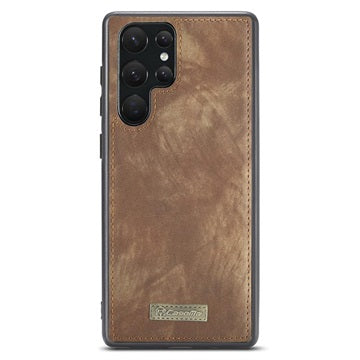 Caseme 2-i-1 Multifunktionel Samsung Galaxy S22 Ultra 5G Pung - Brun