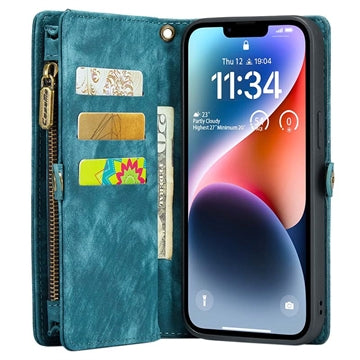 iPhone 15 Pro Caseme 2-i-1 Multifunktionel Pung - Blå