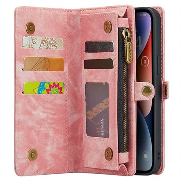 iPhone 15 Pro Caseme 2-i-1 Multifunktionel Pung - Pink