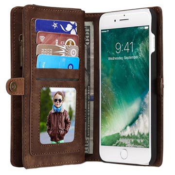 Caseme 2-in-1 iPhone 7 Plus / iPhone 8 Plus Pung - Brun