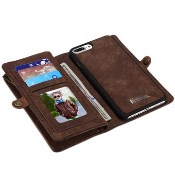 Caseme 2-in-1 iPhone 7 Plus / iPhone 8 Plus Pung - Brun