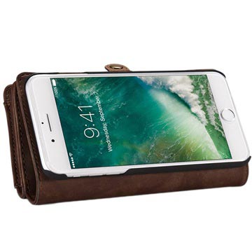 Caseme 2-in-1 iPhone 7 Plus / iPhone 8 Plus Pung - Brun