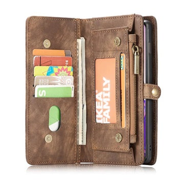 CaseMe 2-i-1 Multifunktionel Samsung Galaxy S10+ Pung - Brun