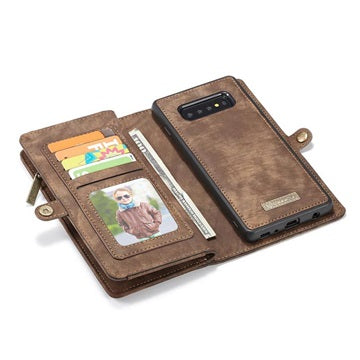 CaseMe 2-i-1 Multifunktionel Samsung Galaxy S10+ Pung - Brun