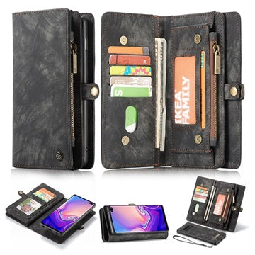CaseMe 2-i-1 Multifunktionel Samsung Galaxy S10+ Pung - Grå