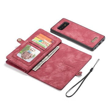Caseme 2-i-1 Multifunktionel Samsung Galaxy S10+ Pung - Rød