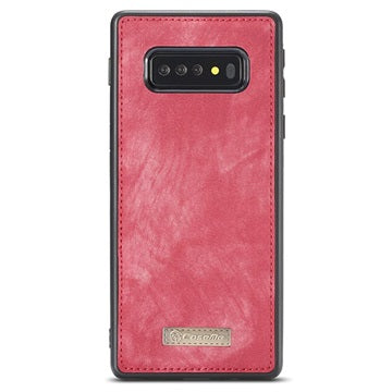 Caseme 2-i-1 Multifunktionel Samsung Galaxy S10 Pung Taske - Rød