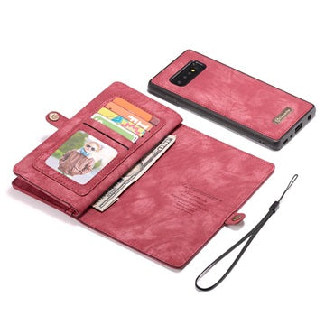 Caseme 2-i-1 Multifunktionel Samsung Galaxy S10 Pung Taske - Rød