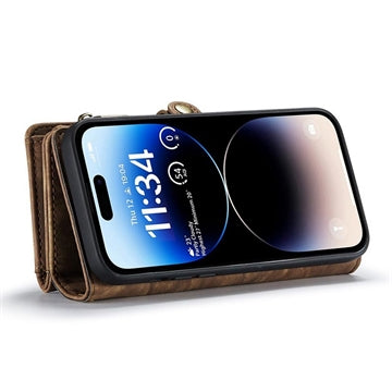 Caseme 2-i-1 Multifunktionel iPhone 12/12 Pro Pung - Brun