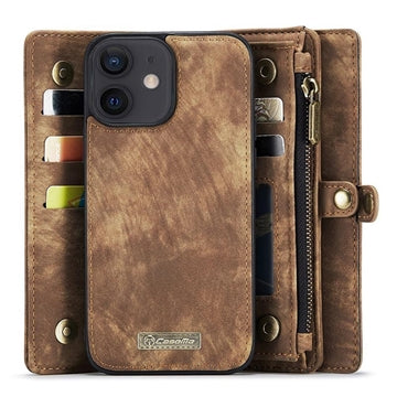 Caseme 2-i-1 Multifunktionel iPhone 12/12 Pro Pung - Brun